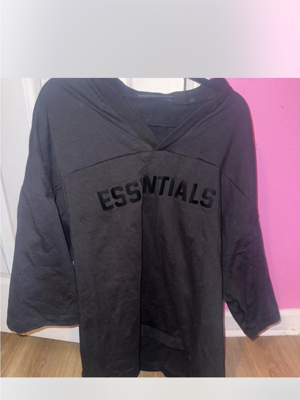 Essentials Black Crewneck Oversized shirt